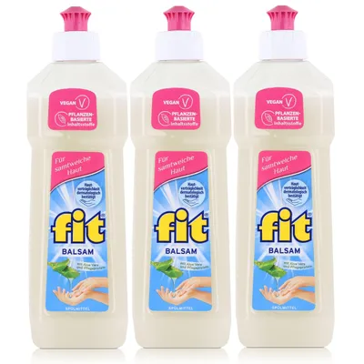 Produktbild von fit Spülmittel Balsam 500ml - Mit Aloe Vera und Pflegeprotein (3er Pack)