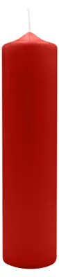 Produktbild von Spitzkopf Stumpen Kerzen Weihnachtsrot 30 x Ø 7 cm, 6 Stück