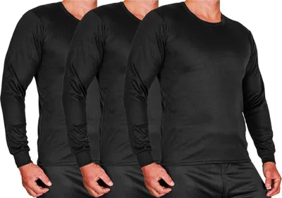 Produktbild von TEXEMP 3er Pack Thermo Unterhemden Unterwäsche Thermounterwäsche Fleece | B35 - Schwarz - XXL - 3 Stück