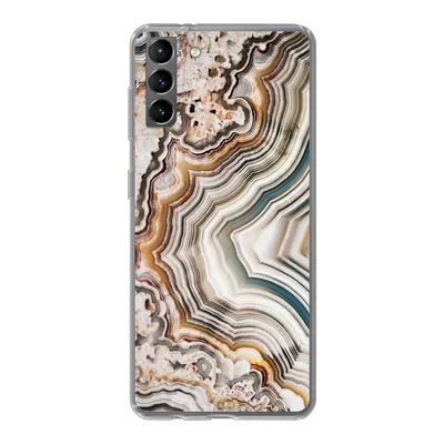 Produktbild von MuchoWow® Handyhülle Schutzhülle Hülle für Samsung Galaxy S21 Plus Naturstein - Nahaufnahme - Muster Silikon Softcase Handy Hülle - Handy-Tasche