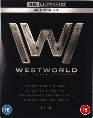 The image shows the front packaging of the Westworld Complete Series on 4K Ultra HD Blu-ray.