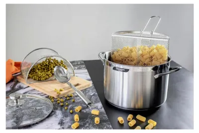Produktbild von Doppelkorb für Spaghettitopf aus Edelstahl, Ø22cm