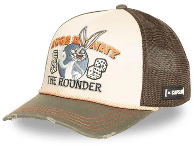 Zdjęcie produktu dla Czapka z daszkiem typu trucker, półokrągła, CAPSLAB, seria "Looney Tunes", wysokiej jakości, motyw: Królik Bugs