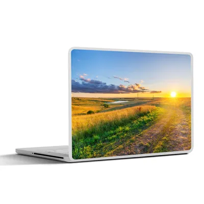 Produktbild von MuchoWow® Laptop Aufkleber Sticker Cover Sonne - Natur - Landschaft 40x30 cm - Laptop Dekoration - Selbstklebend