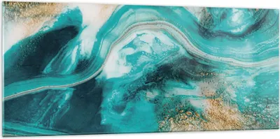 Produktbild von Bilder auf glas - Einteilig - Wasser Meer Ozean - 120x50cm - Glasbilder - Wandbilder - Bilder - zum Aufhängen bereit - Wanddekoration aus Glas - Glas Bilder - Wandbild auf Glas - GAB120x50-5108