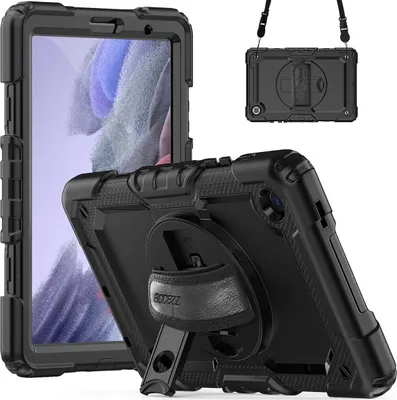 Image de Accezz Rugged Backcover avec bandoulière pour la Samsung Galaxy Tab A7 Lite - Noir