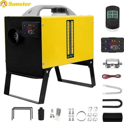 Produktbild von Diesel Luftstandheizung - All-in-One - 8 kW Leistung - 12V/24V - LCD + Fernbedienung - Leise - 5 L Tank - 20–25 m² - Orange