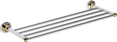 Produktbild von BETRO GOLD Handtuchhalter Messing Gold Chrom 665x65x225 mm für Bad & WC >> zum Bohren