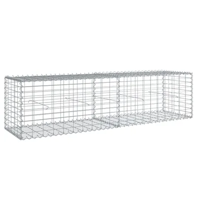 Immagine prodotto di vidaXL Gabbione con coperchio 200x50x50 cm Ferro zincato