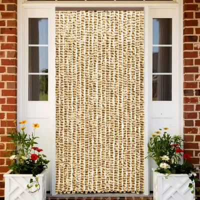 Produktbild von Insektenschutz-Vorhang Beige und Braun 90x220 cm Chenille , Fliegengitter Design 2024