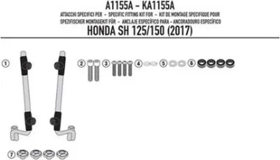 Produktbild von Windschutzscheibenhalter 1117AK FÜR HONDA SH 125i-150i (17-19)