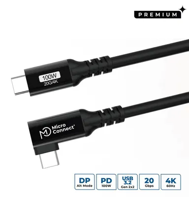 Immagine prodotto di MicroConnect Cavo USB-C Premium 0,25 m 20Gbps 100W USB 3.2 Gen