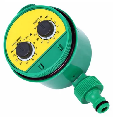Immagine prodotto di Valvola timer per irrigazione a due quadranti, rubinetto elettronico automatico per l'irrigazione del giardino, sistema di controllo dell'irrigazione