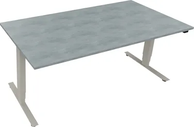 Produktbild von Sitz-/Stehtisch T-Kufe klappbar B1800xT900xH625-1285 si/Beton