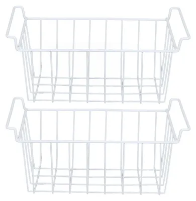 Image de Grands paniers de rangement en acier inoxydable - 49,5 cm x 24,5 cm x 20 cm