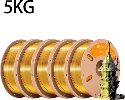 Obrázok produktu pre PLA vlákno pre 3D tlačiarne - Silk, dvojfarebné PLA, 1,75 mm - cievka 5 kg - dvojfarebné - tolerancia ±0,03 mm - vhodné pre FDM 3D tlačiarne - čierna, zlatá
