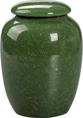 Image de Luxe Mini Urne 200 ML en céramique - Urne verte de décoration pour les cendres humaines et animales - Urne à cendres de haute qualité