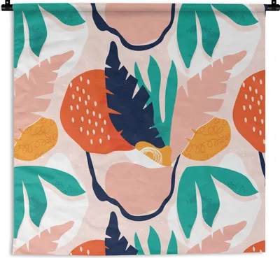 Produktbild von MuchoWow® Wandteppich Wandbehang Dschungel - Blätter - Abstrakt 150x150 cm Tapisserie Dekoration Wandtuch - Wohnaccessoires - Modernes
