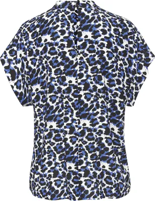 Produktbild von LASCANA Kurzarmbluse blau leo Größe 38