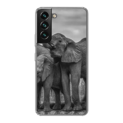 Produktbild von MuchoWow® Handyhülle Schutzhülle Hülle für Samsung Galaxy S22 Plus Elefant - Tiere - Wasser - Schwarz und weiß Silikon Softcase Handy Hülle - Schutzabdeckung