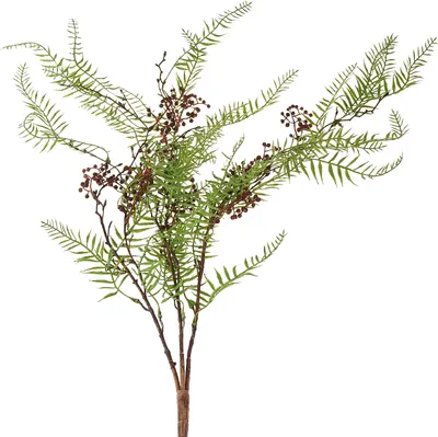 Produktbild von Dekozweige Künstliche Pfefferzweige 90cm mit Beeren Rot-Grün 2er Set, 2 Stück