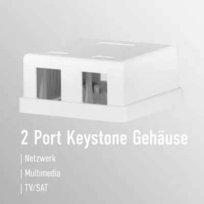 Image de Boîtier de raccordement EFB Keystone, 2 ports, en saillie,