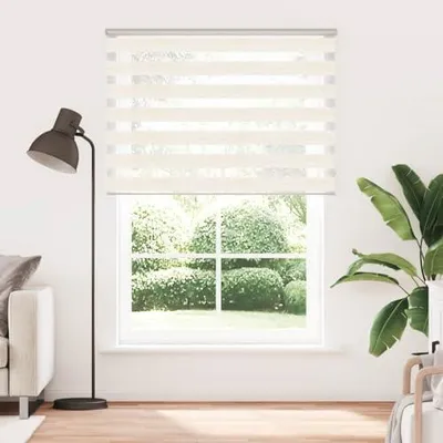 Produktbild von Fenstervorhänge mit Zebra-Motiv in Marmorbeige, 155 x 200 cm, Stoffbreite 150,9 cm, Polyester