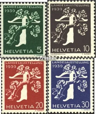 Produktbild von Briefmarken Schweiz 1939 Mi 344-347 gestempelt Landesausstellung