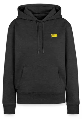 Produktbild von Spreadshirt SpongeBob Schwammkopf Stick Brustmotiv Damen Premium Hoodie, XL, Anthrazit meliert