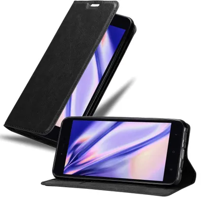 Image de Cadorabo Housse pour Xiaomi RedMi NOTE 5A Housse en noir Housse pour portable Etui Case Cover Fermeture magnétique