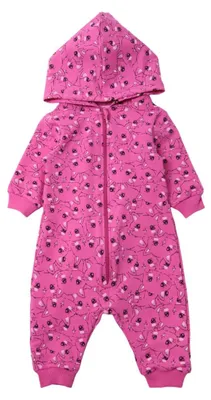 Produktbild von Baby Strampler – Größe 80 (9–12 Monate) – Dunkelrosa – Ganzflächig – 100% Baumwolle – Weich und bequem