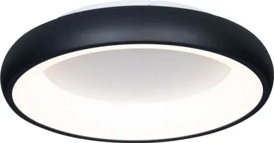 Image de Trio Luminaires - Plafonnier moderne I Lampe de plafond I Lampe I Luminaire Noir 45 cm avec LED à intensité variable - Cardona - Métal rond - Compatible LED (non remplaçable) LED
