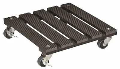 Produktbild von Wagner System Multiroller Rolluntersetzer aus WPC Holz-Kunststoff-Verbundstoffen, Tragkraft 80 kg, 29x29 cm, anthrazit; 433150