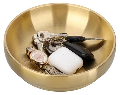 Immagine prodotto di Ciotola per dolci in acciaio inossidabile, finitura lucida, diametro 18 cm, color oro