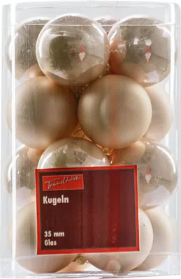 Produktbild von TrendLine Weihnachtskugeln aus Glas Ø 3,5 cm champagner 16 Stück
