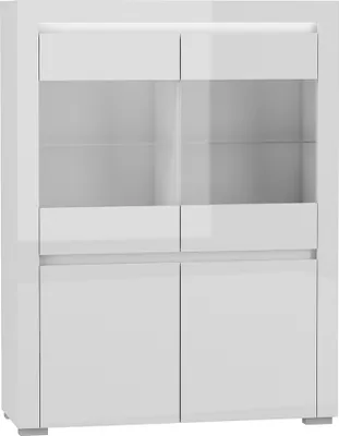 Produktbild von Geschirrschrank Kasla mit 4 Türen, Weiß, 139cm