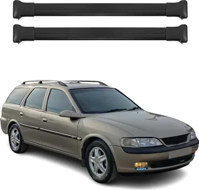 Zdjęcie produktu dla Bagażnik dachowy podstawowy do Opel Vectra B kombi 1995-2002 75kg aluminiowy czarny 2 szt