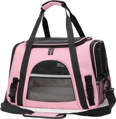 Produktbild von ASKSA Transportbox Katze Katzen transportboxen Hundetragetasche Transporttasche mit Einstellbar Schultergurt katzenbox fuer Katzen Kleiner Hund Welpe,Rosa
