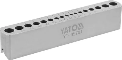 Produktbild von Präzisions-Bohrschablone / Bohrlehre – Rechtwinklige Bohrhilfe mit 17 Buchsengrößen 3–9,5 mm