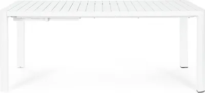 Produktbild von Ausziehbarer Tisch Kiplin 180/240 x 100 x 77 cm Aluminium Weiß