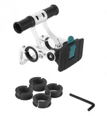 Produktbild von AROUND Lenkerhalter Für Around Korb "ACE", für Rohr-Ø von 22,2-31,8mm, Neigungswinkel verstellbar, geeignet für die Aufnahme eines E-Bike Displays, auch TranzX, Alu