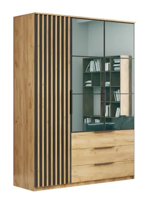 Zdjęcie produktu dla Szafa Sorento craft złoty, styl loftowy - 150 x 61 x 215 cm