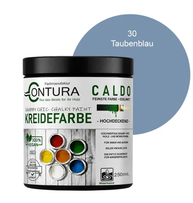 Produktbild von Contura BeGreen 250ml. Kreidefarbe Shabby Chic Möbellack - 30 Taubenblau