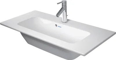 Produktbild von Duravit Möbelwaschtisch Compact Me by Starck 83x40cm, we, o. HL, m ÜL, Hahnlochbank