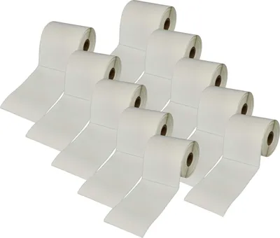 Produktbild von vhbw 10x Rolle 152mm x 102mm (278 Etiketten) kompatibel mit Brother TD-4100N, TD-4100, TD-4000 Drucker Weiß