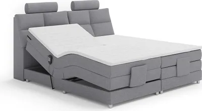 Zdjęcie produktu dla Kondela Elektryczne regulowane łóżko małżeńskie Polerma New 180x200 cm - szare