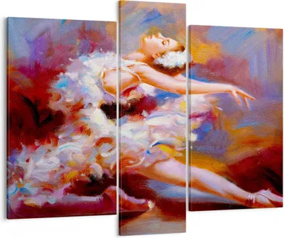Produktbild von Bild auf Leinwand - Leinwandbild - Balletttänzer tanzen - 95x80cm - Wand Bild - Wanddeko - Leinwanddruck - Bilder - Kunstdruck - Wanddekoration - Leinwand bilder - Wandkunst - CB95x80-3463