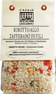 Immagine prodotto di Risotto con fili di zafferano 300 gr. - Casale Paradiso