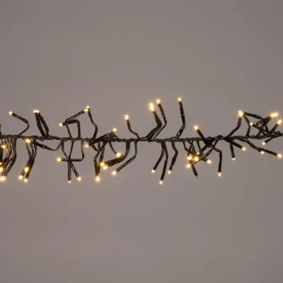 Productafbeelding van Kerstverlichting Clusterverlichting flash 384 LED / 2,4 meter warm wit en 32 LED knipperend met timer Anna's collection