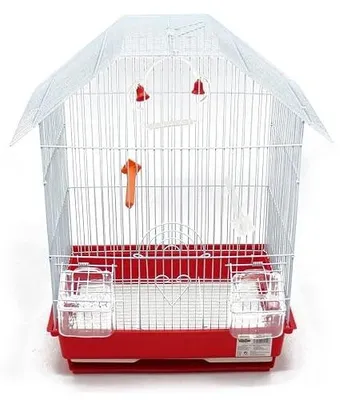 Zdjęcie produktu dla Klatka dla ptaków metalowa zdejmowana z akcesoriami 34 5X28X46 cm